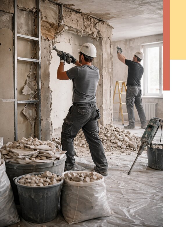 Демонтажные работы в Воркуте от 2776 руб. — услуги и цена под ключ | ОТДЕЛОЧНИК-Врк