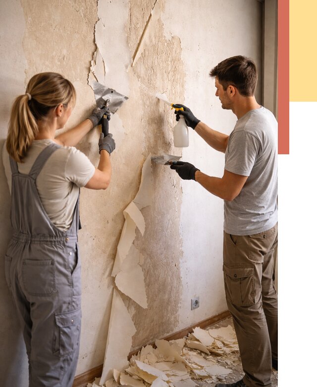 Снятие старых обоев в Воркуте от 5398 руб. под ключ недорого | ОТДЕЛОЧНИК-Врк