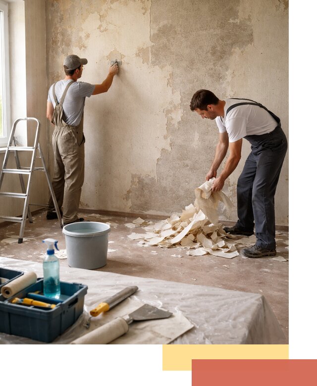 Снятие старых обоев в Воркуте быстро и качественно