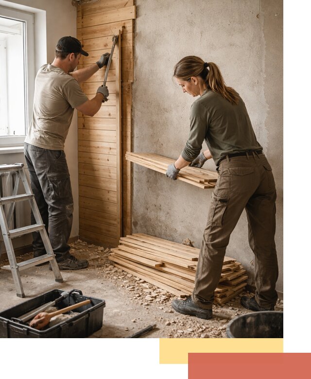 Демонтаж вагонки со стен в Воркуте — профессиональный демонтаж