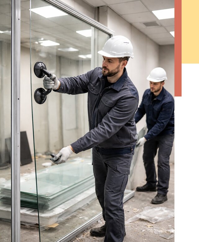 Демонтаж стеклянных перегородок в Воркуте от 3290 руб. — быстро и недорого | ОТДЕЛОЧНИК-Врк