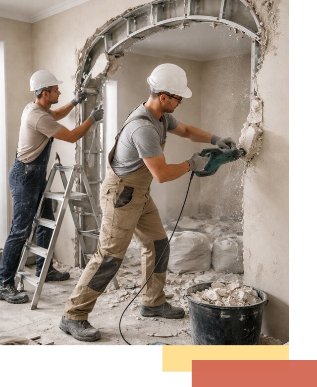 Демонтаж гипсокартонной арки в Воркуте быстро и аккуратно