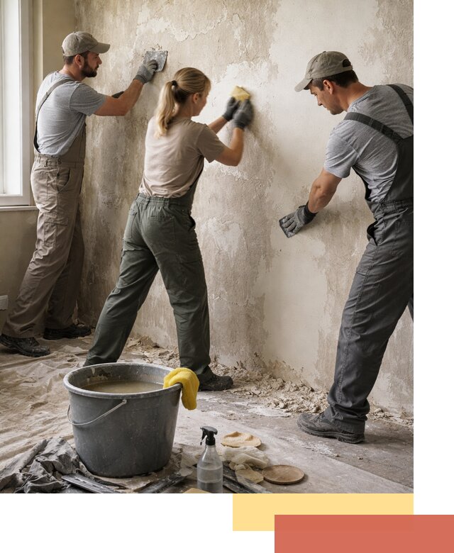 Очистка стен от клея и грунтовки в Воркуте качественно и быстро