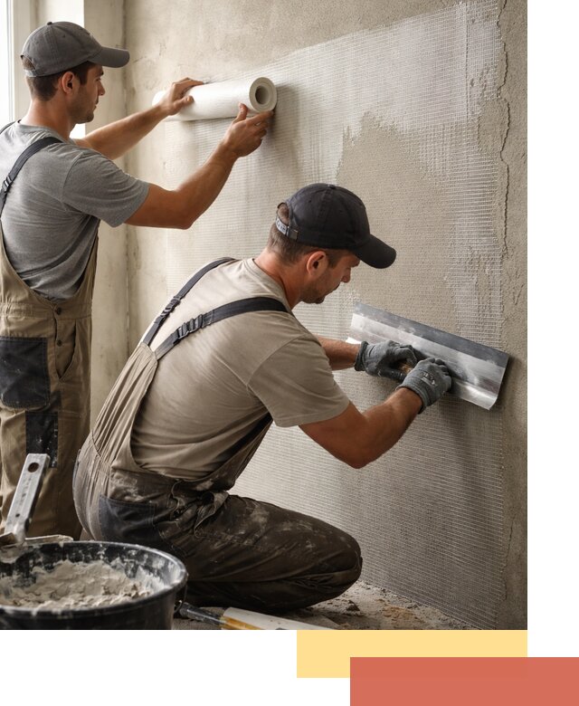 Армирование стен стеклосеткой в Воркуте для прочной отделки