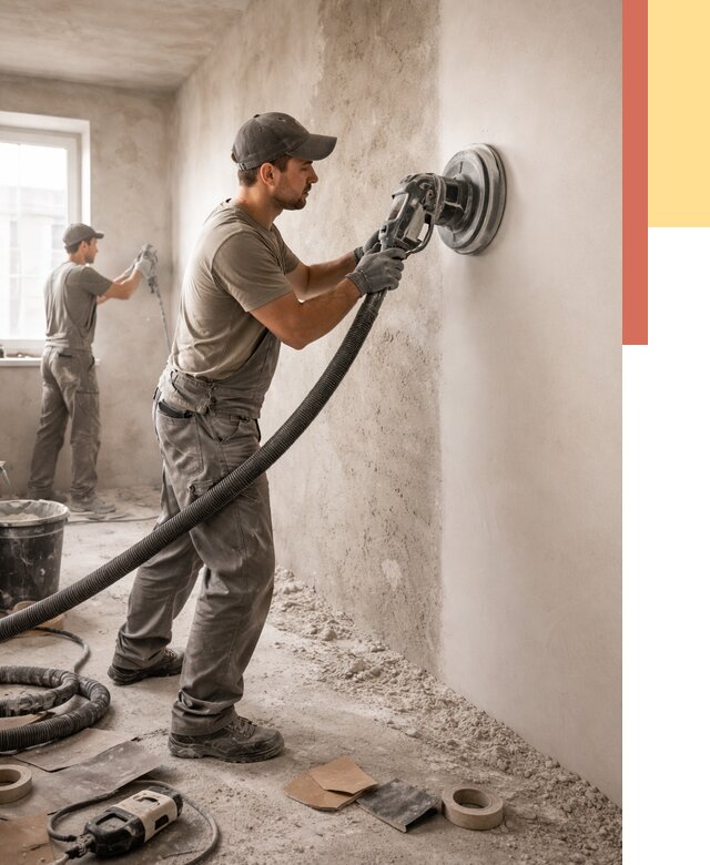 Шлифовка стен в Воркуте от 1234 руб/м2 — быстро и недорого | ОТДЕЛОЧНИК-Врк