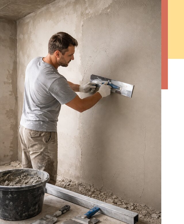 Штукатурка стен без маяков в Воркуте от 7402 руб/м2 — услуги и цена | ОТДЕЛОЧНИК-Врк