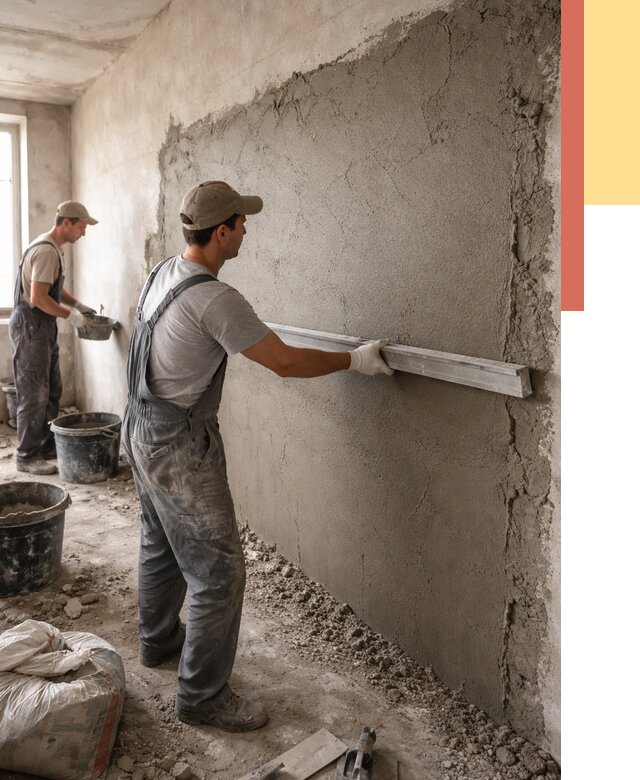 Цементная штукатурка стен в Воркуте от 4626 руб/м2 — быстро и недорого | ОТДЕЛОЧНИК-Врк