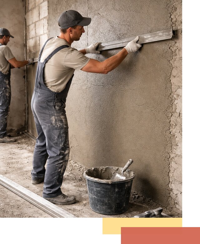 Штукатурка стен цементно-песчаная в Воркуте профессионально