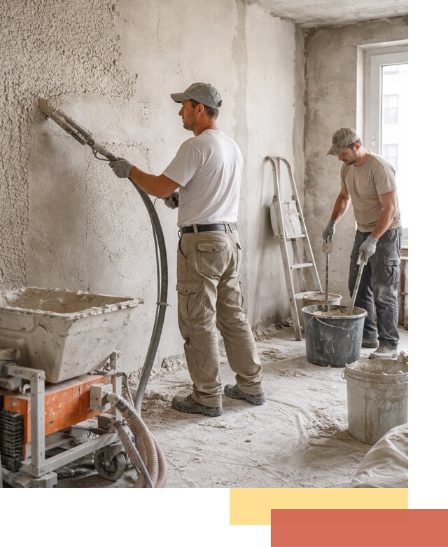 Машинная штукатурка стен в Воркуте — быстро и качественно