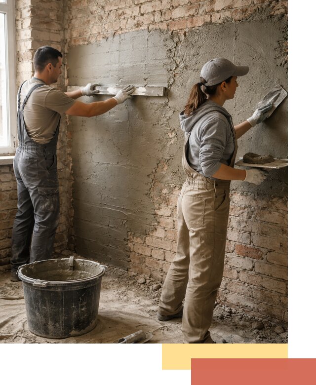 Штукатурка кирпичных стен в Воркуте — качественно и надежно