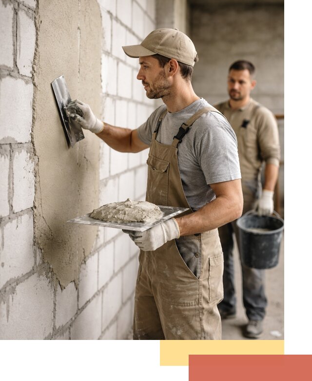 Штукатурка стен из газобетона в Воркуте под ключ