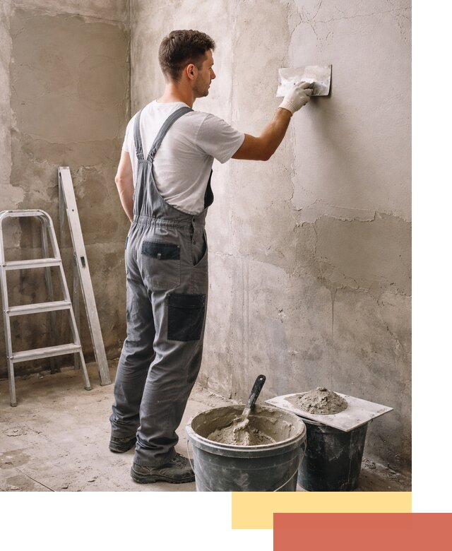 Штукатурка стен в ванной под ключ в Воркуте