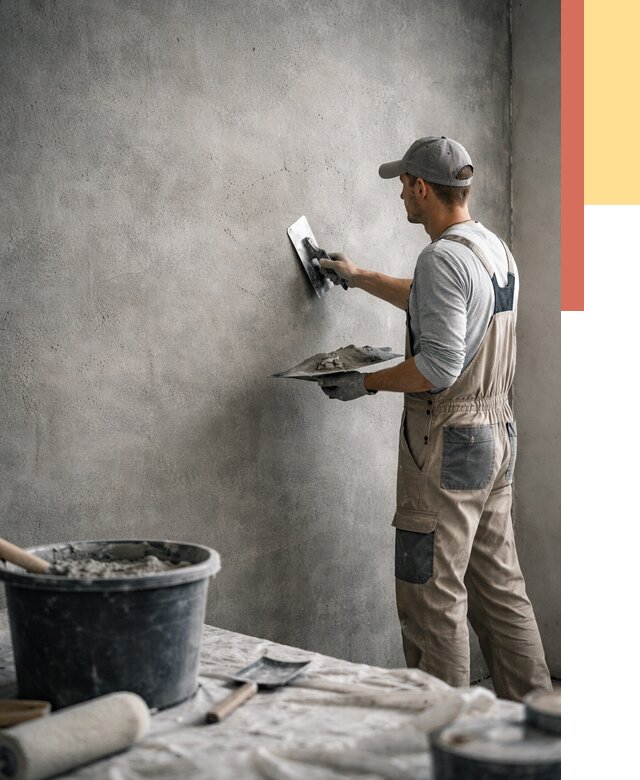 Декоративная штукатурка под бетон в Воркуте от 2570 руб./м² — нанесение под ключ | ОТДЕЛОЧНИК-Врк