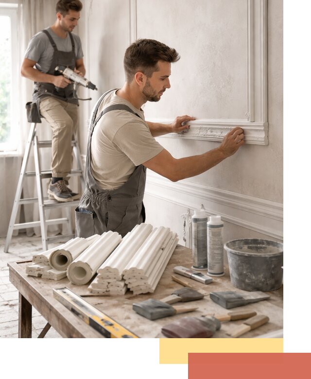 Монтаж лепнины на стены в Воркуте профессионально и качественно