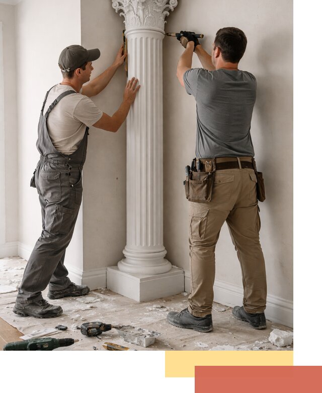 Установка декоративных колонн в Воркуте под ключ