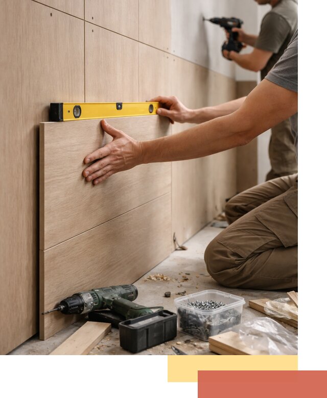 Профессиональный монтаж МДФ панелей на стены в Воркуте