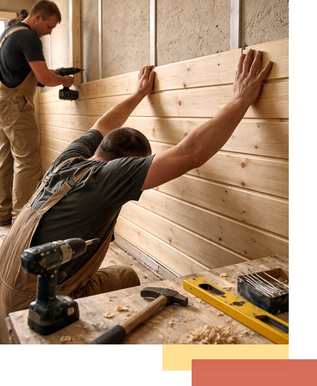 Монтаж деревянной вагонки на стены в Воркуте быстро и качественно