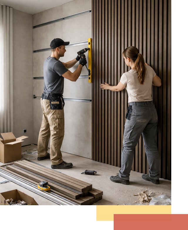 Монтаж реечных панелей на стены в Воркуте