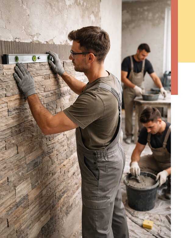 Монтаж искусственного камня в Воркуте от 4626 руб. под ключ | ОТДЕЛОЧНИК-Врк