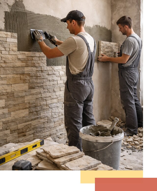 Монтаж искусственного камня в Воркуте — облицовка стен и фасадов