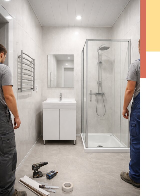 Отделка ванной комнаты панелями ПВХ в Воркуте от 4626 руб. за м2 | ОТДЕЛОЧНИК-Врк