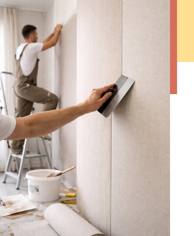 Поклейка текстильных обоев в Воркуте от 4626 руб. под ключ | ОТДЕЛОЧНИК-Врк