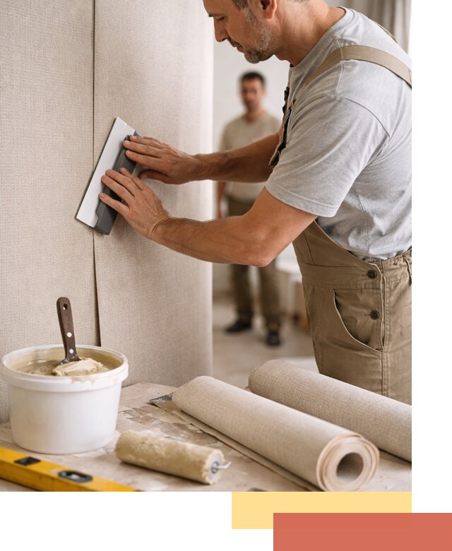 Поклейка текстильных обоев в Воркуте профессионально и аккуратно