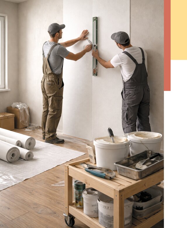 Поклейка стеклообоев в Воркуте от 6683 руб. за м2 — быстро и недорого | ОТДЕЛОЧНИК-Врк