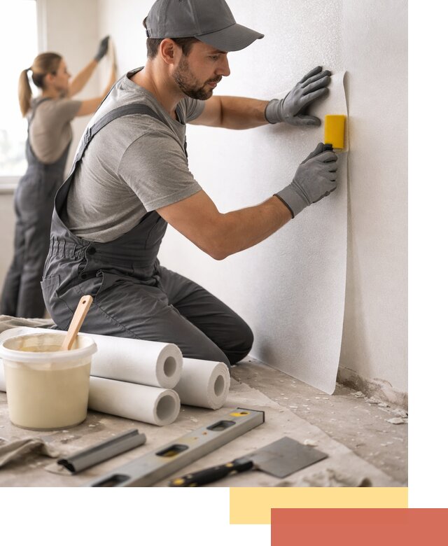 Поклейка стеклообоев профессионально в Воркуте