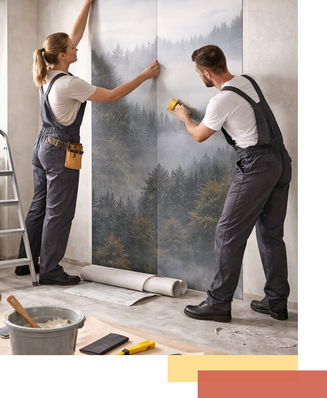 Поклейка фотообоев профессионально в Воркуте под ключ