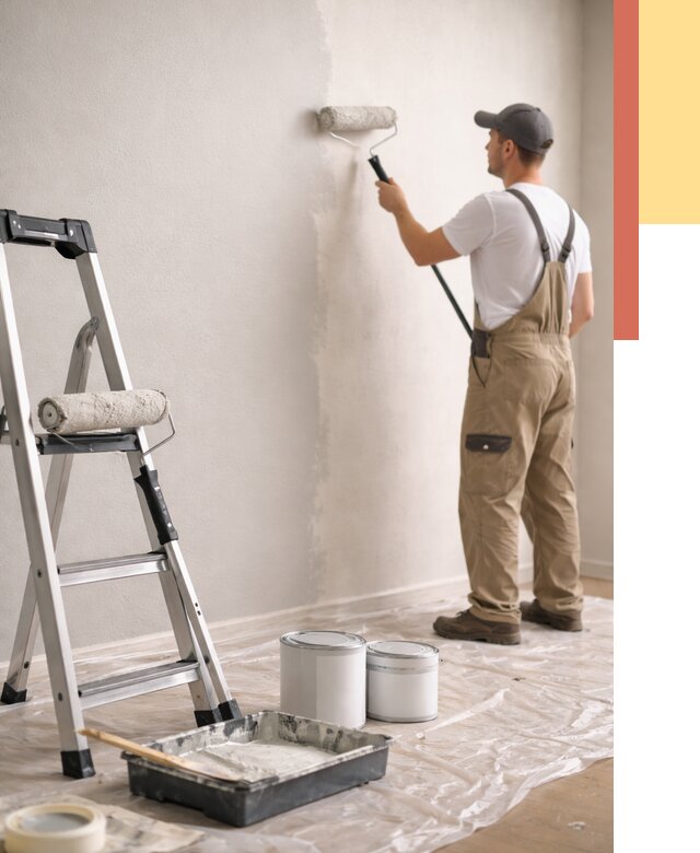 Покраска стен латексной краской в Воркуте от 4626 руб. за м2 | ОТДЕЛОЧНИК-Врк