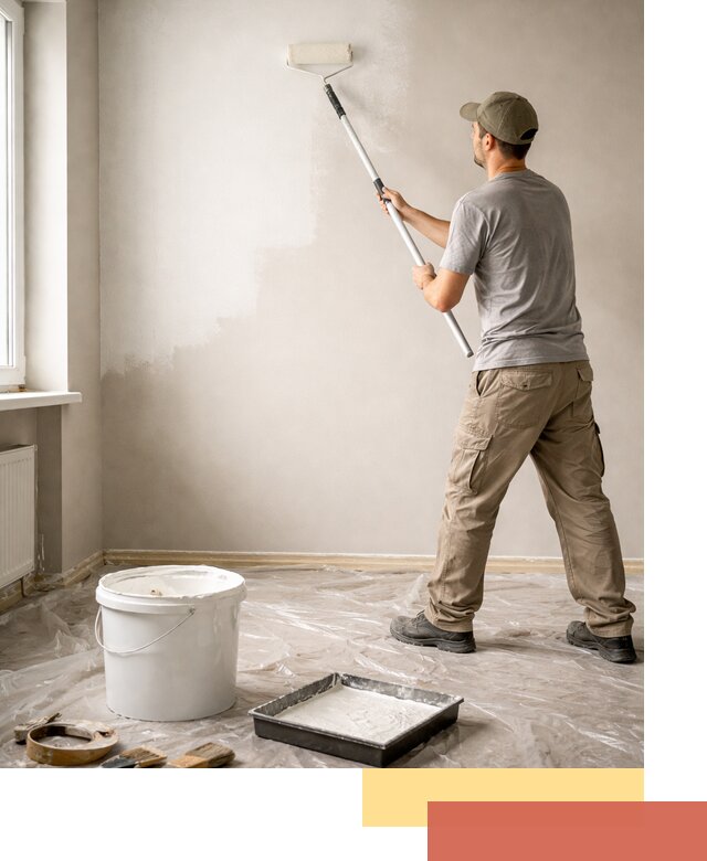 Покраска стен латексной краской в Воркуте качественно и быстро