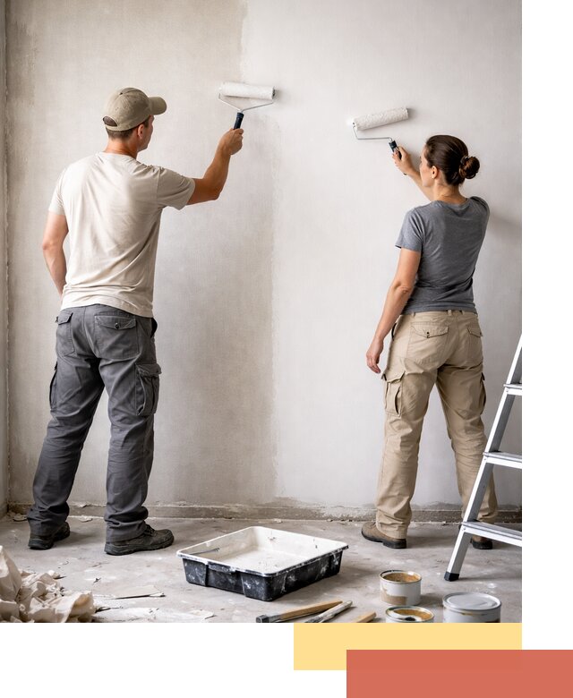 Окраска стен по стеклохолсту в Воркуте качественно и долговечно