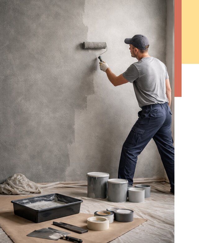 Покраска стен под бетон в Воркуте от 668 руб. за м2 — быстро и недорого | ОТДЕЛОЧНИК-Врк