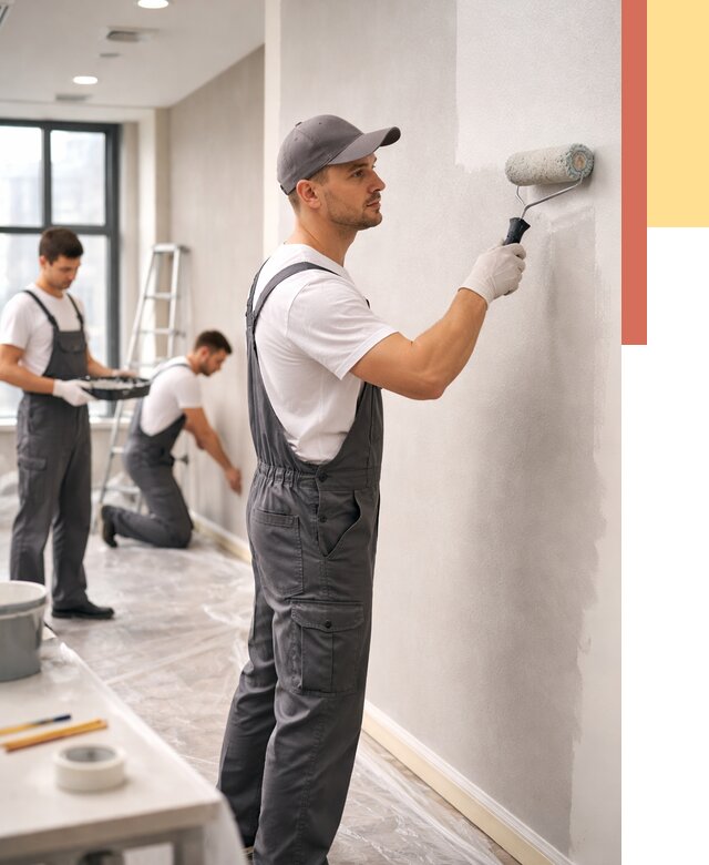 Покраска стен в офисе в Воркуте от 8739 руб. — быстро и недорого | ОТДЕЛОЧНИК-Врк