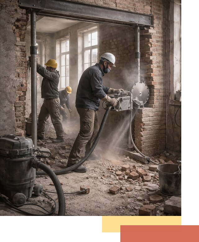 Прорезка проема в стене под дверной или оконный проем в Воркуте