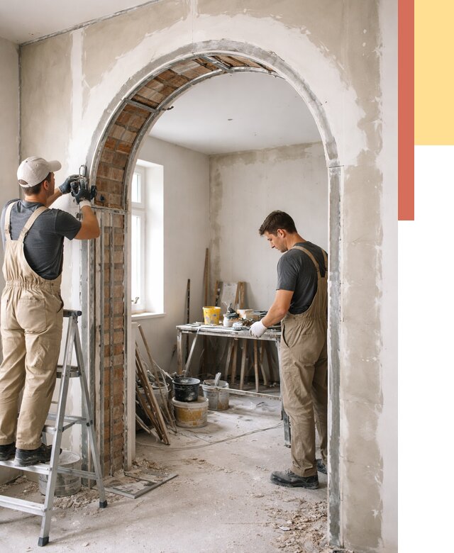 Устройство арочного проема в Воркуте от 9767 руб. под ключ — быстро и недорого | ОТДЕЛОЧНИК-Врк