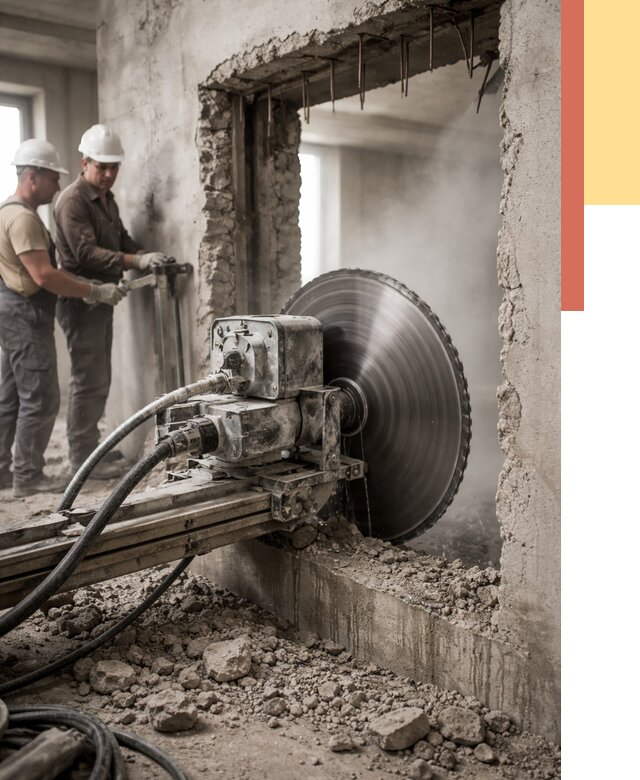 Алмазная резка проемов в Воркуте от 4626 руб. быстро и недорого | ОТДЕЛОЧНИК-Врк