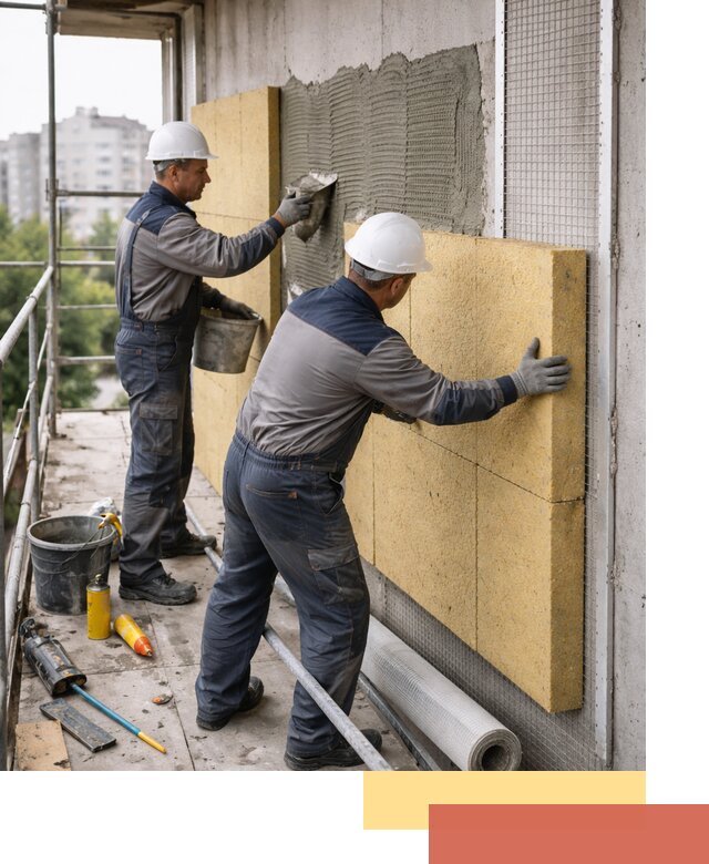 Утепление стен зданий и домов в Воркуте качественно и надежно