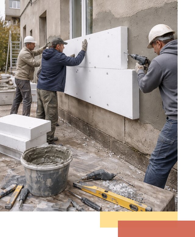 Утепление наружных стен пенопластом в Воркуте