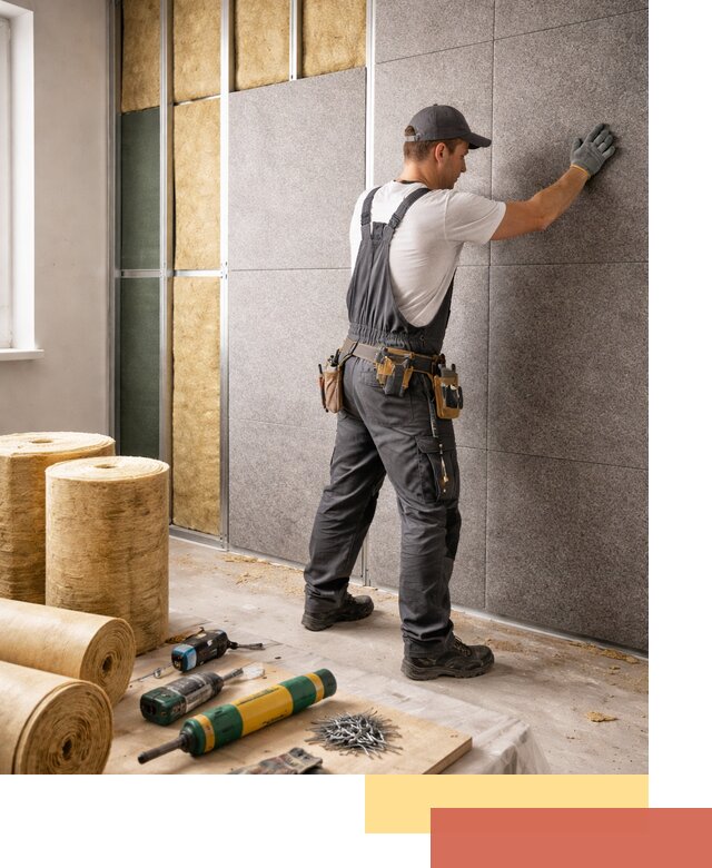 Профессиональная шумоизоляция стен в Воркуте для квартиры и офиса