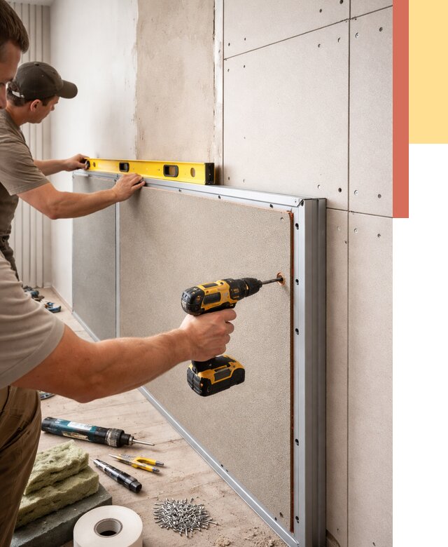 Шумоизоляция стен панелями ЗИПС в Воркуте от 2262 руб./м² под ключ | ОТДЕЛОЧНИК-Врк