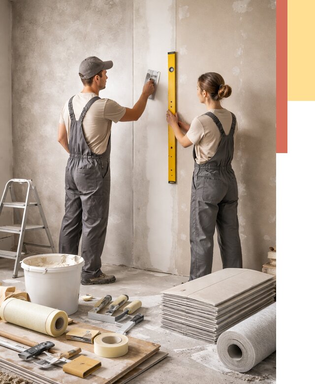 Отделка стен в Воркуте от 1542 руб/м² — недорого, быстро, под ключ | ОТДЕЛОЧНИК-Врк