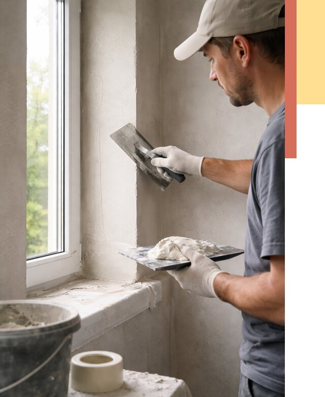 Штукатурка откосов в Воркуте от 4626 руб/м² — услуги и выравнивание под ключ | ОТДЕЛОЧНИК-Врк