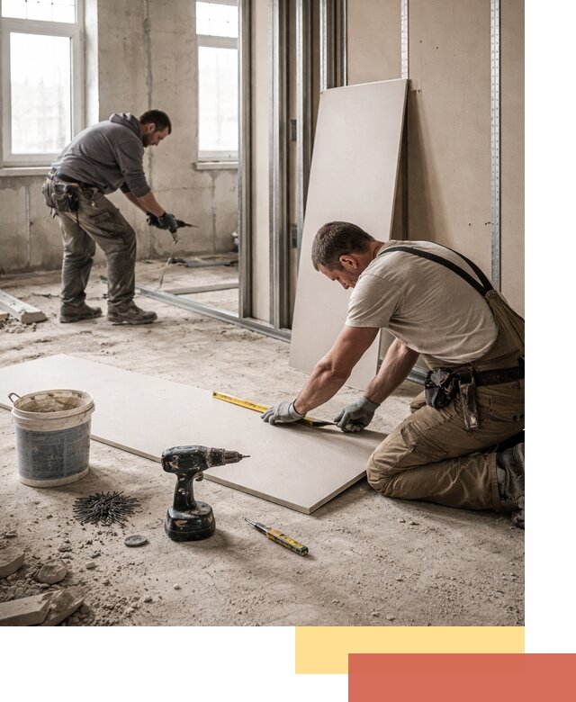 Кладка перегородок из ПГП под ключ в Воркуте