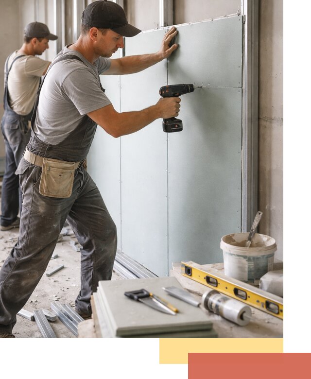 Кладка влагостойких перегородок ПГП в Воркуте