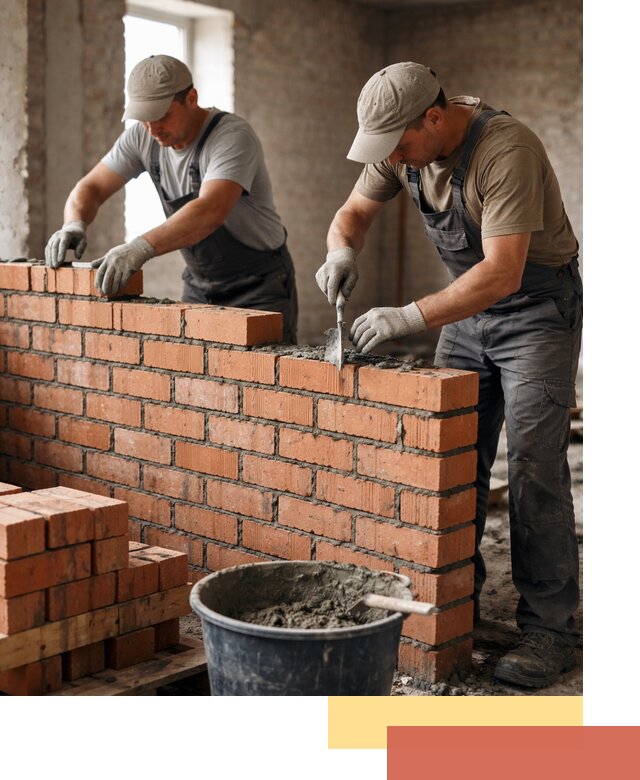 Кладка кирпичных перегородок под ключ в Воркуте