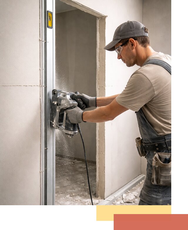 Устройство дверного проема в перегородке в Воркуте