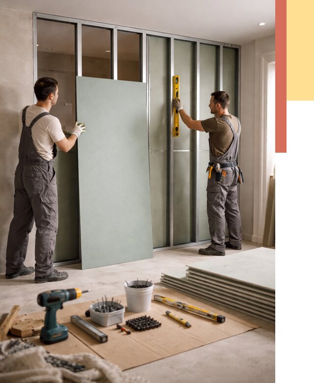 Перегородка из влагостойкого гипсокартона в Воркуте от 4935 руб. — монтаж под ключ | ОТДЕЛОЧНИК-Врк