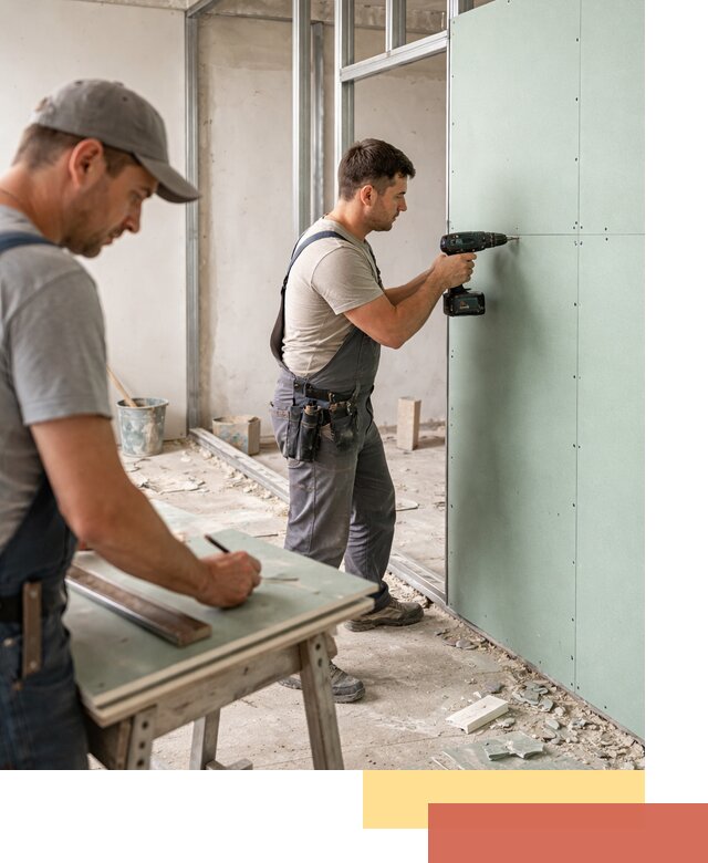 Перегородки из влагостойкого гипсокартона под ключ в Воркуте